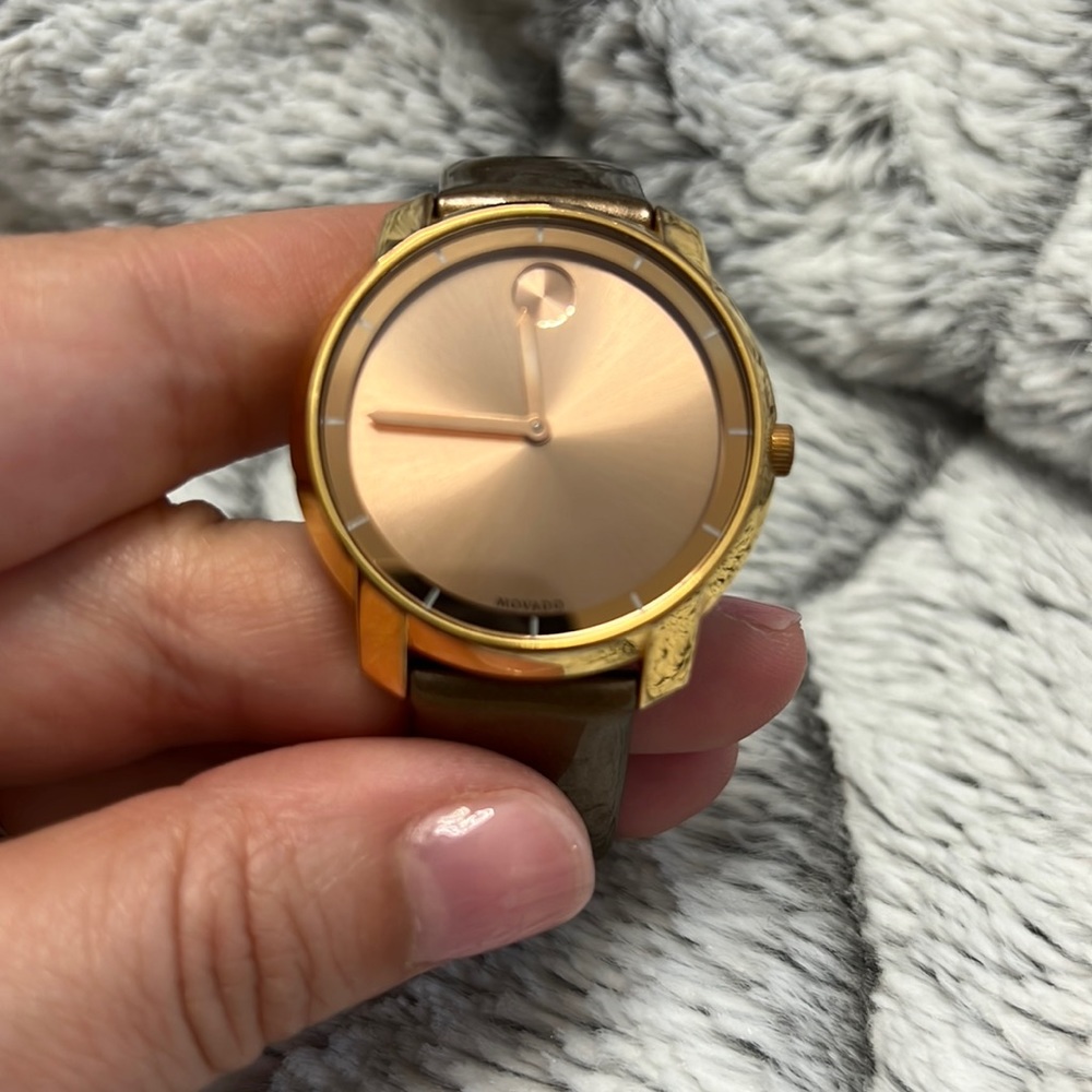 Movado rose gold watch